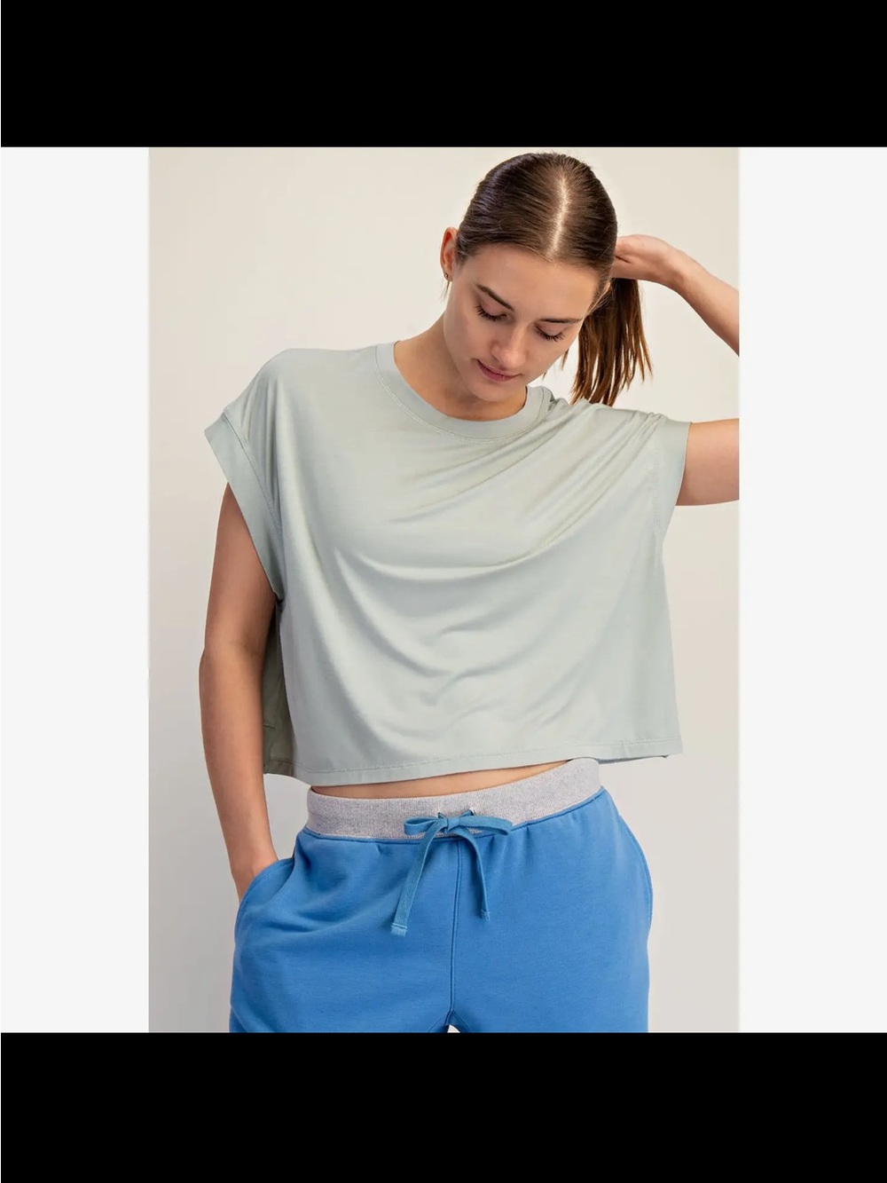 Rae Mode Sage Viscose Modal Open Back Top